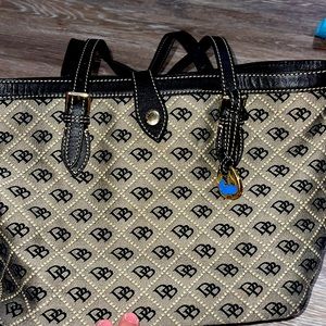 Black monogram Dooney